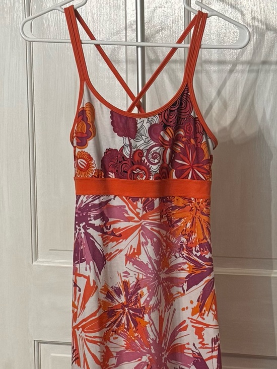 Prana Dresses & Skirts - Prana Orange and Pink Floral Tank Dress